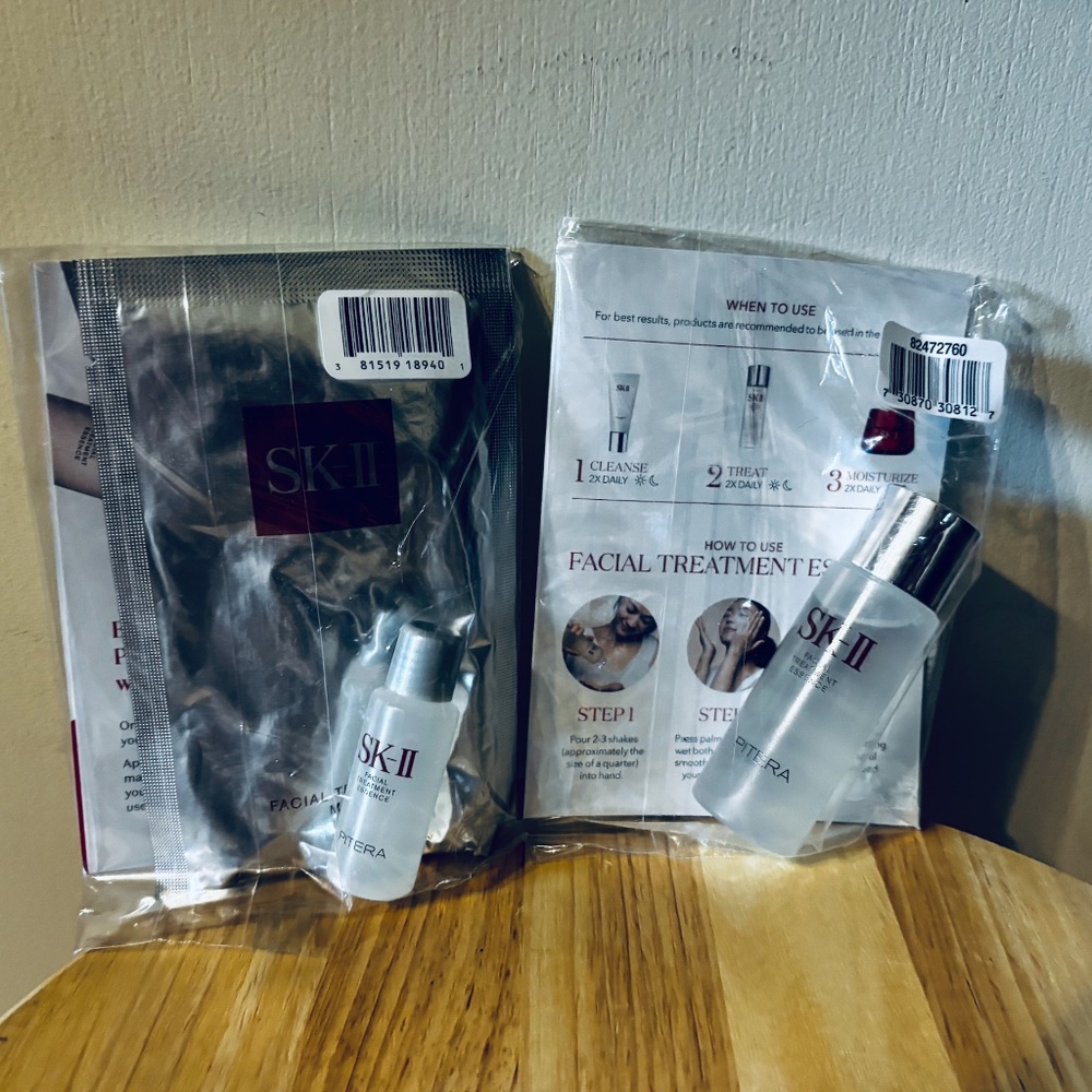 Lot of 3 luxury mini trial sizes SK-II Pitera serum and mask products NWT